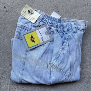 Deadstock 90s Dockers Jeans 28x30 Pleated Denim Levi’s Baggy Acid Wash Vintage
